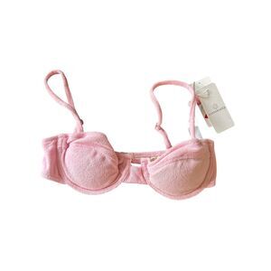 SANDSHAPED Terry Bikini Top Light Pink Small NEW NWT‎